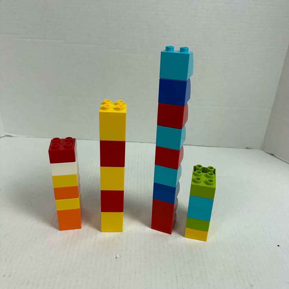 Duplos Lot of 26 Curved Top Slope Blocks Bricks Assorted Sizes Colors - Picture 8 of 9